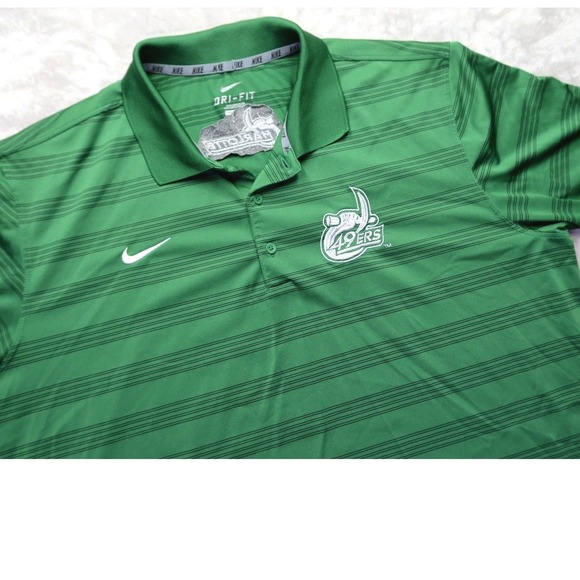 Nike Other - Nike Dri Fit Charlotte 49ers Green Striped Mens Polo Shirt Golf Casual XL